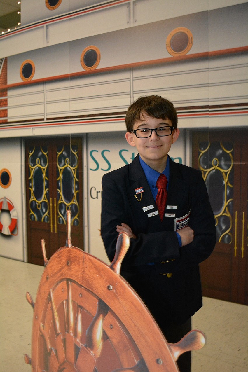 TSA student Joseph Giannone likes public speaking.