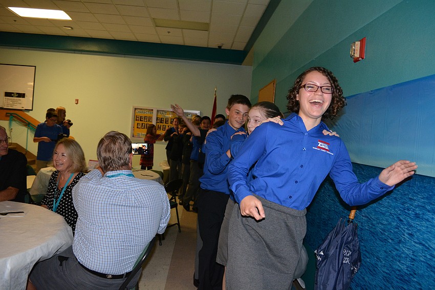 TSA kick off the evening's festivities with a conga line.