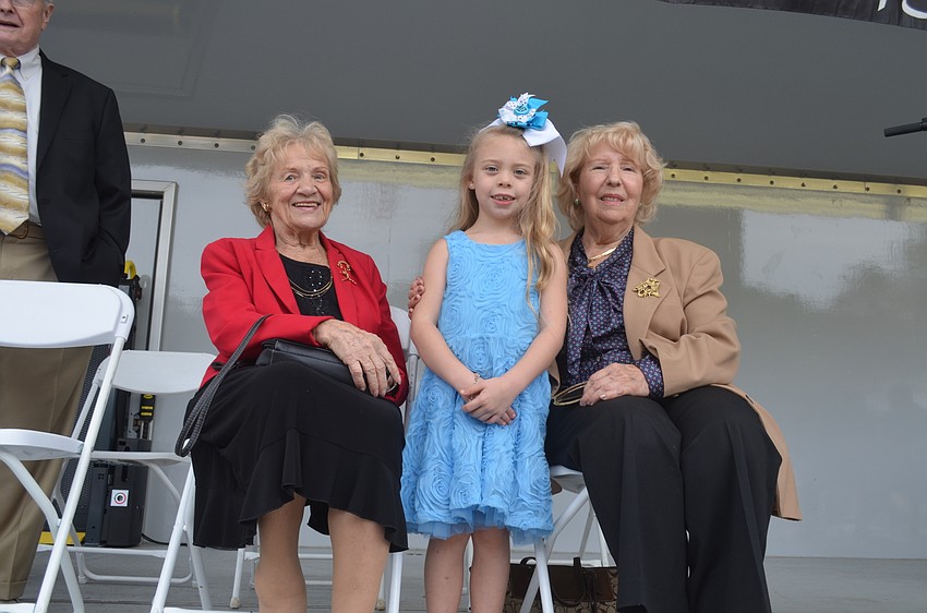 Former honoree Norma Fox, Lauren Taylor Nock and former honoree Aurelia Nock