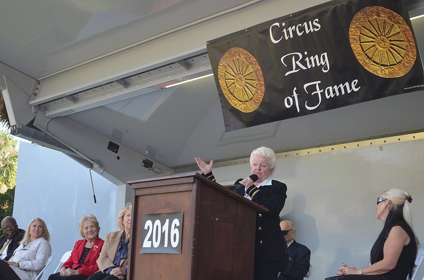 Pom Pom Scott speaks on behalf of her father, George Scott.