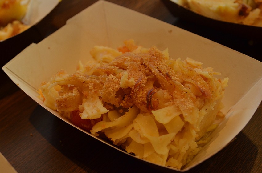 Fruit Kugel was available to taste.