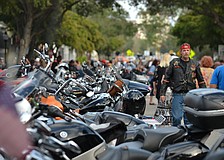 Bob Bonella makes his way down Main Street during the 18th annual Thunder By The Bay.