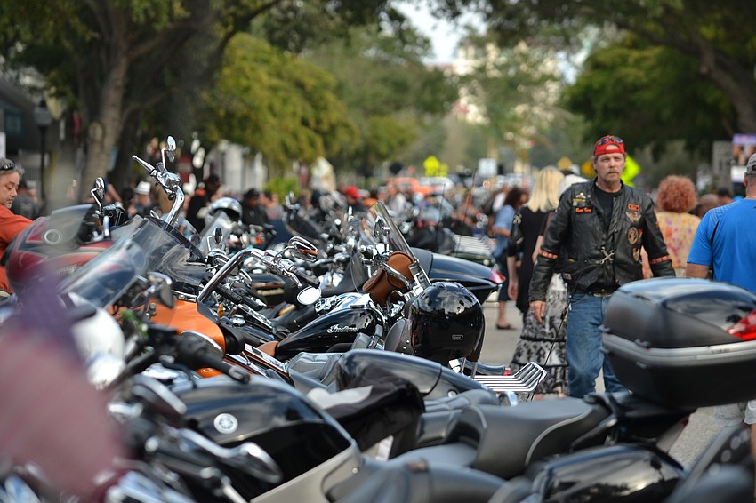 Bob Bonella makes his way down Main Street during the 18th annual Thunder By The Bay.