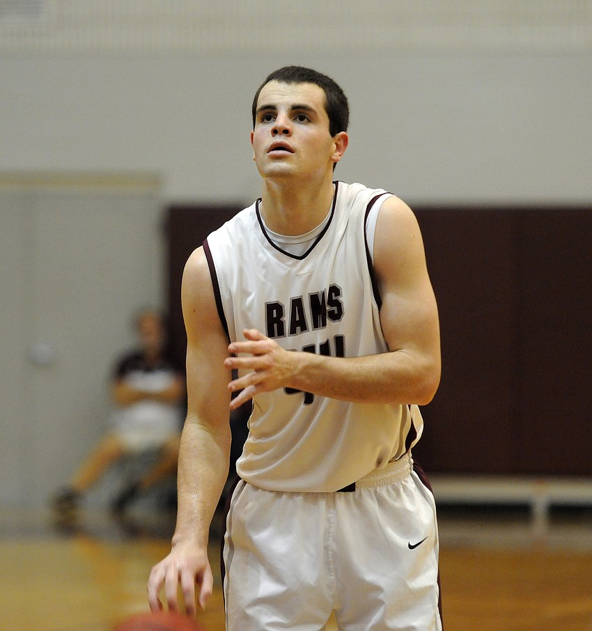 AJ Caldwell attempts a pair of free throws in the first quarter.