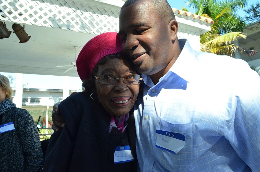 Former Southside Elementary Principal Dorothye Smith keeps in touch with former student China Smith.