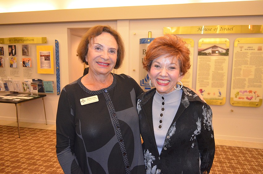 Marion Levine, Temple Beth Israel vice president of membership, and Judy Goldstein