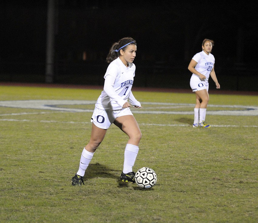 ODA defender Miller Condrack pushes the ball back up to the midfield.