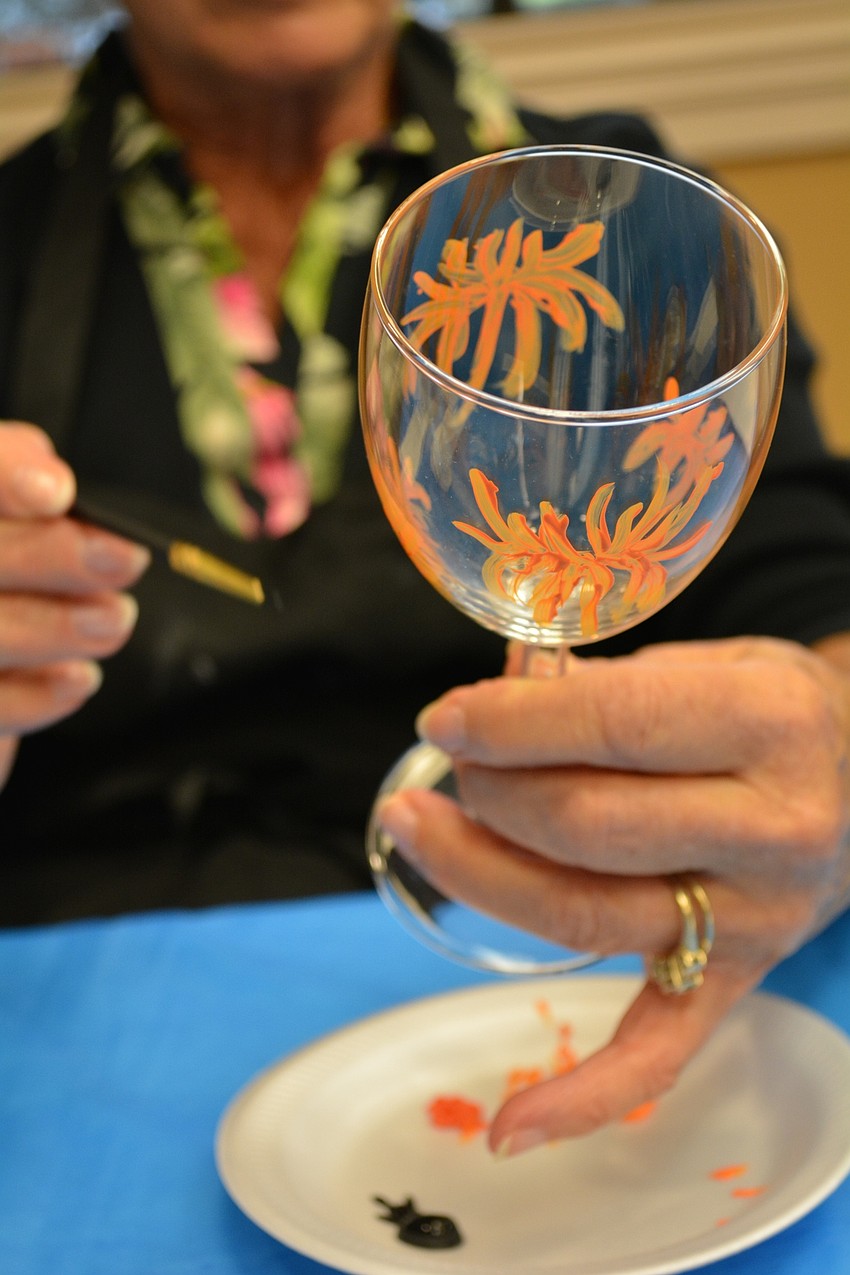 Lakewood Ranch's Jane Trame, a water color artist,  tries her hand a  new painting style.