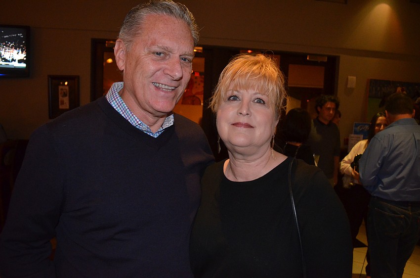 Rob and Carla Patrick find a cozy place to chat and relax.