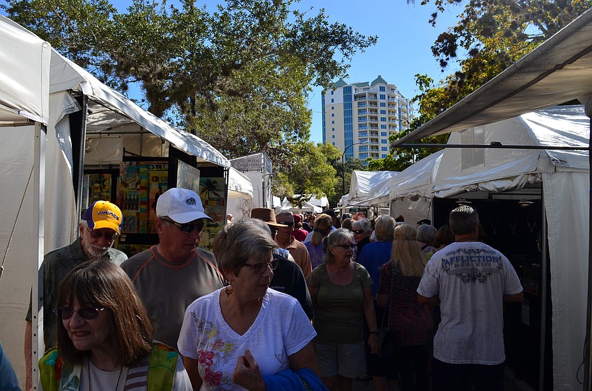 Vendors and artists filled Gulf Stream Avenue Saturday, Jan. 16.