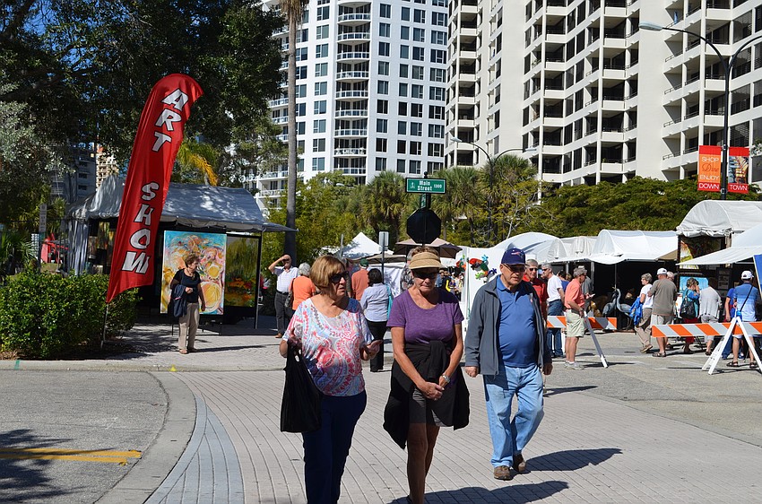 Vendors and artists filled Gulf Stream Avenue Saturday, Jan. 16.