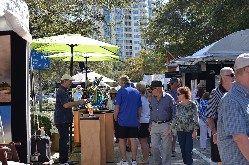 Vendors and artists filled Gulf Stream Avenue Saturday, Jan. 16.