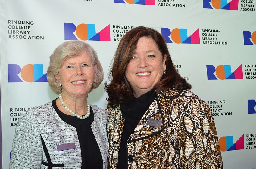 Ringling College Library Association board members Alice Fry and Stephanie Grosskreutz.