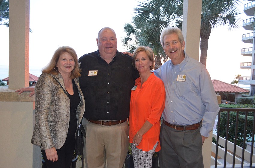Jo Ruthstein, event hosts Bob and Barbara Mills and Board President David Lapovsky