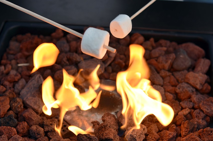 Guests roasted marshmallows at Wishes on the Water.