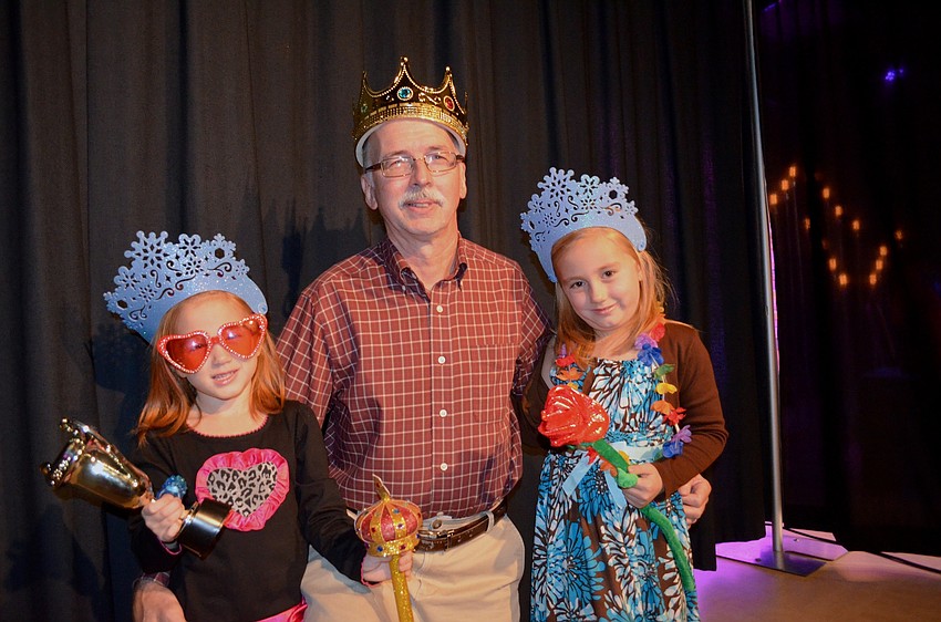 Keither Wrightmour finds two princesses, his nieces Emma and Abby Burns.