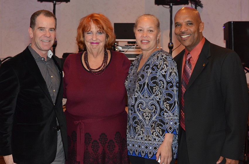 Shaun Merriman and Mary Bensel with Joan and Marlon Brown