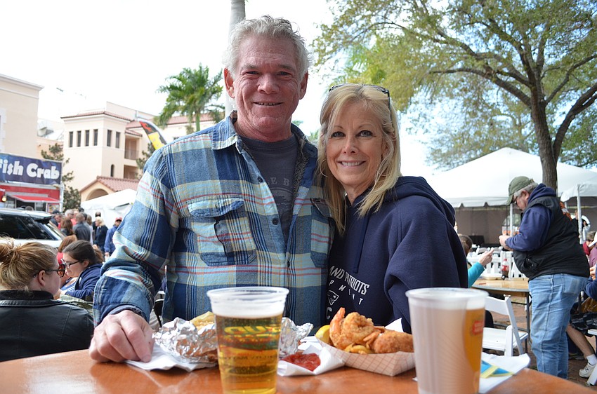 Todd Lewis and Deb Caffelle recommended the crab cakes from Duval's and the shrimp with hush puppies.
