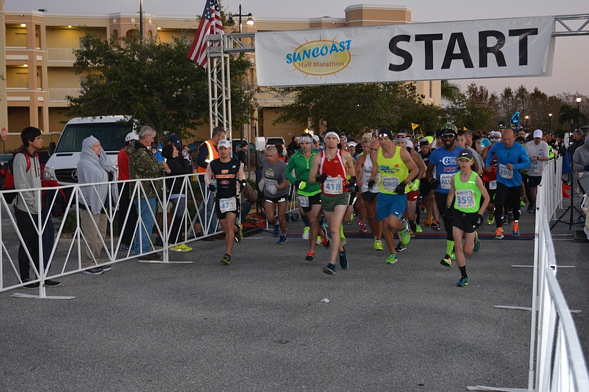 The Suncoast Half Marathon gets off to a chilly start on Saturday, Jan. 23 in Lakewood Ranch.
