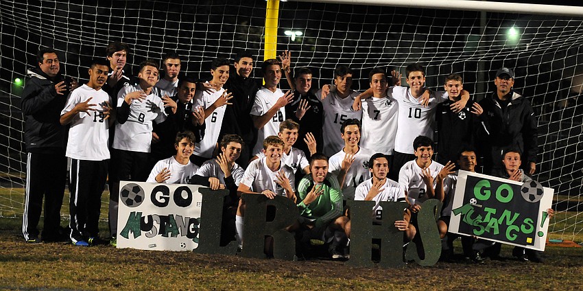 The Lakewood Ranch High boys soccer team captured its fourth-consecutive district championship Jan. 22.