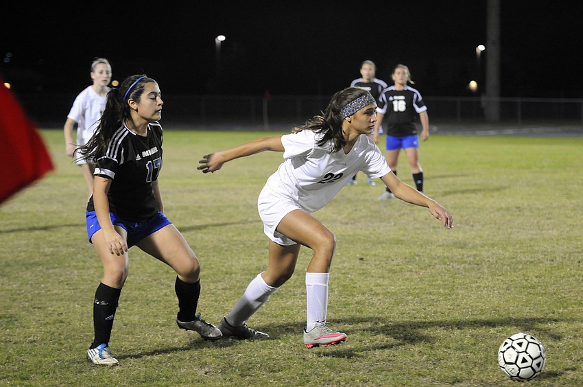 Braden River freshman Savanah Decastro chases down the ball for the Lady Pirates.