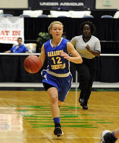 Sarasota Christian senior McKenzie Lantz scored 30 points in the Lady Blazers 56-48 overtime victory versus Florida Baptist Academy of Naples Jan. 22.