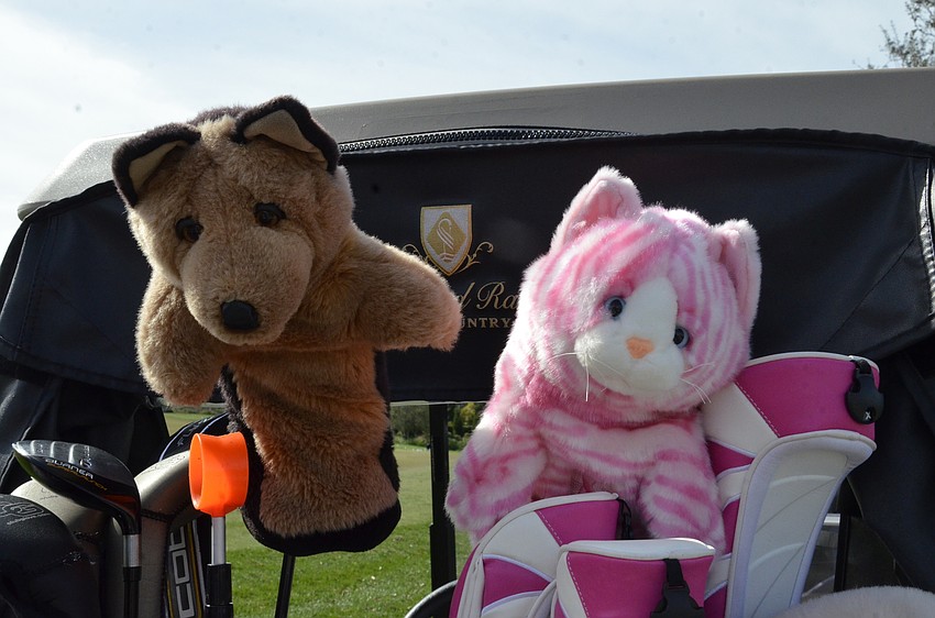 Gary and Tammy Beilser decorate their clubs with dogs and cats. Tammy is a 2-year survivor of breast cancer.