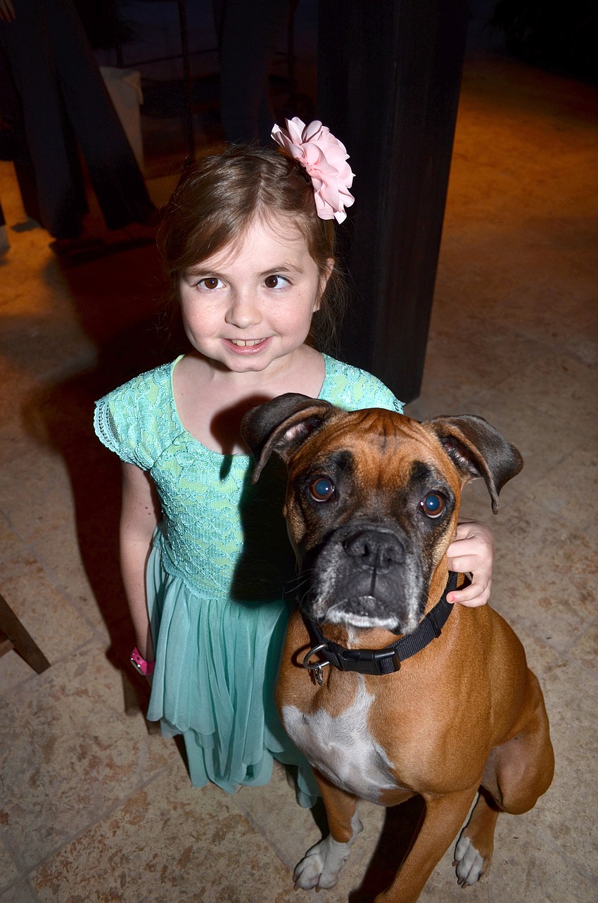 Valerie Welch with Harley the boxer
