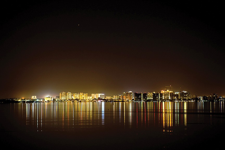 John Pan captured the Sarasota skylineâ€™s reflection in the water.