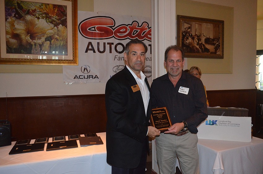 2015 Chairman of the Board Jeff Mayers, of the Resort at Longboat Key Club, and Eager Beaver Award winner Mark Meador, of Casa Del Mar