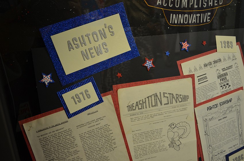 Copies of the first Ashton Elementary newsletters.