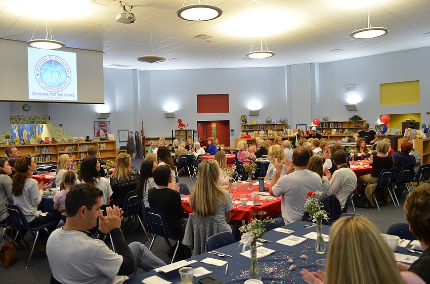 Guests were invited for a morning breakfast program at Ashton Elementary.