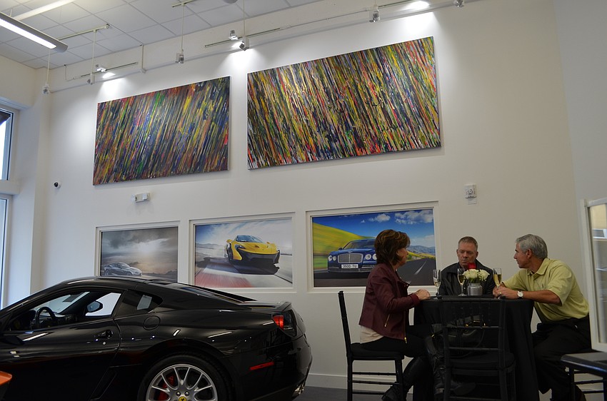 Pieces from the neighboring gallery State of the Arts are on display and for sale within the Sarasota Studio.