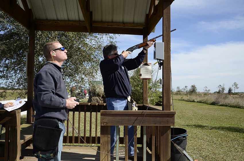 Brian Volner with Alltrust Insurance pulls for Kevin Logan.