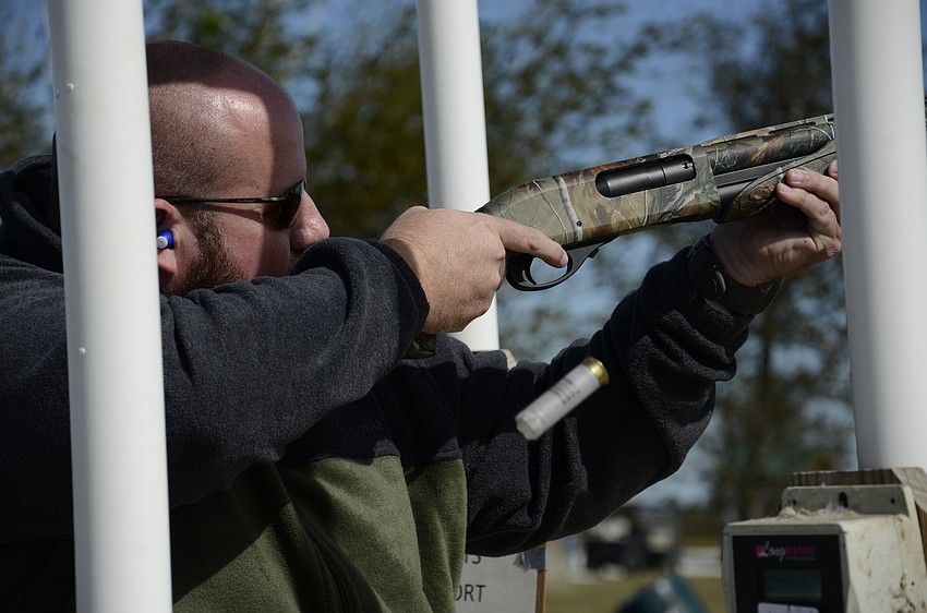 Keith Vinson with Schroeder-Manatee Ranch empties a chamber.