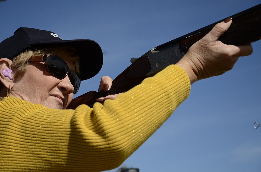 Manatee County Commissioner Vanessa Baugh of Vanessa's Fine Jewelry takes aim.