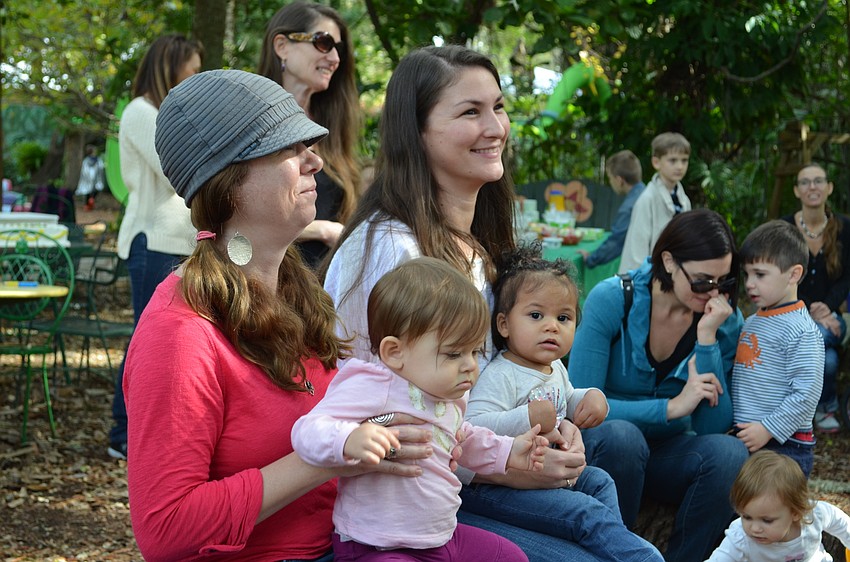 Anna and Emilia Wilson with Pamela and Eliana Lasko