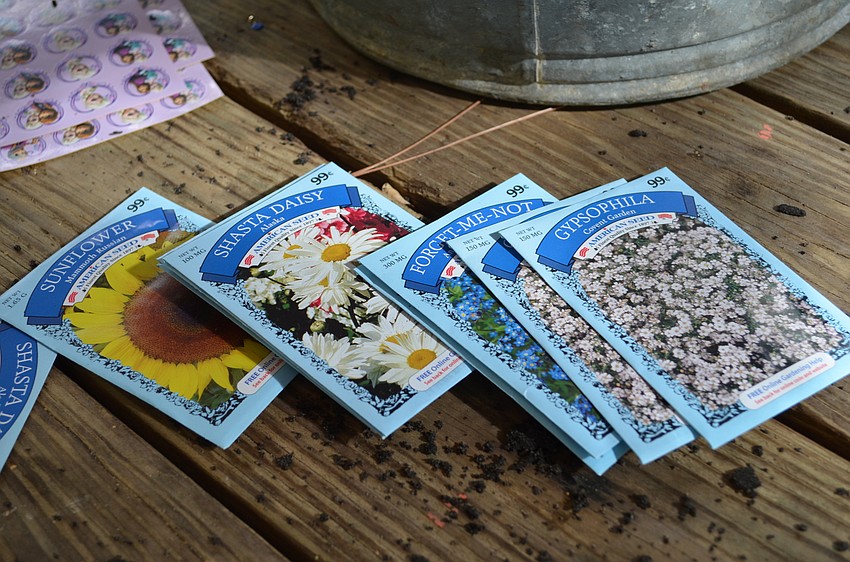 Guests were able to plant seeds for the celebration.