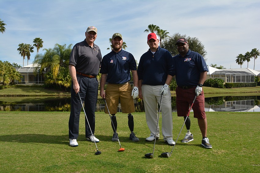 Sarasota's Ted Smith, Marine Corp. Josh Langston-White, Rosedale Golf and Country Club Clubhouse Manager Kevin Conway and Army Staff Sgt. Christopher Gordon played in a foursome together.
