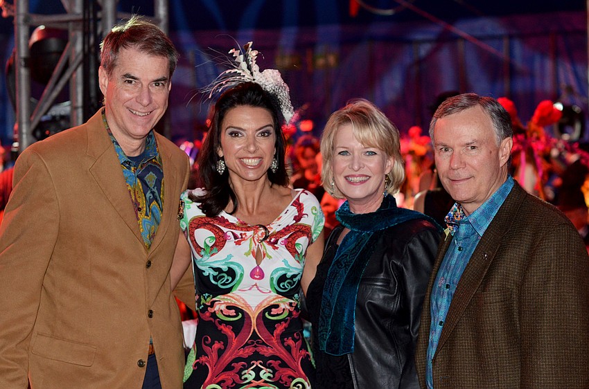 Chris and Aimee Cogan with Veronica and Jay Brady