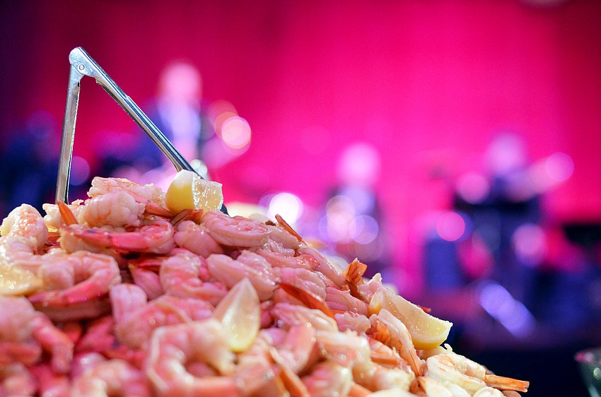 Guests enjoyed a seafood buffet before being seated for dinner at the Circus Gala.