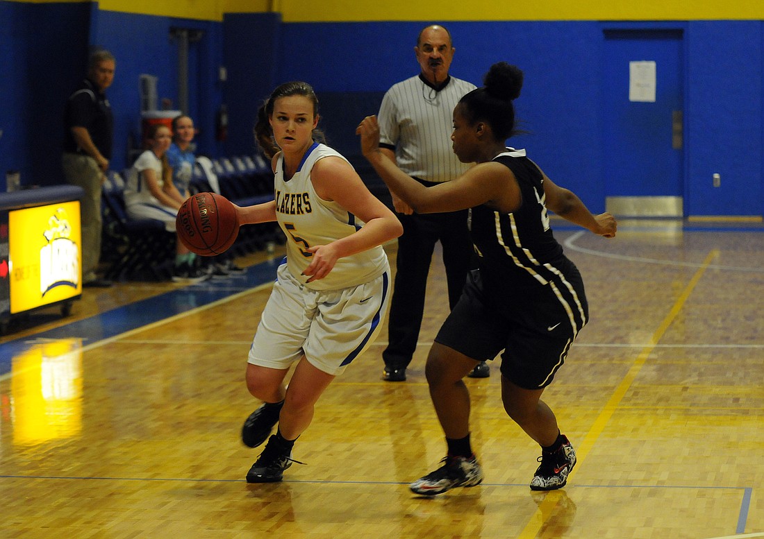 Sarasota Christian senior Andrea Wittmer helped lead the Blazers to their fifth straight district title Jan. 29.