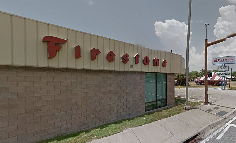 The Firestone building at 2121 Stickney Point Road.