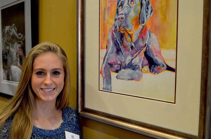 Lakewood Ranch High junior Morgan Mulholland's painting, Kona, is based off a photo of a family friend's dog.