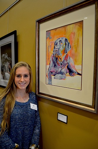 Lakewood Ranch High junior Morgan Mulholland's painting, Kona, is based off a photo of a family friend's dog.