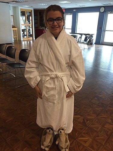 Courtesy photo. Margaret Buck in her robe and slippers.