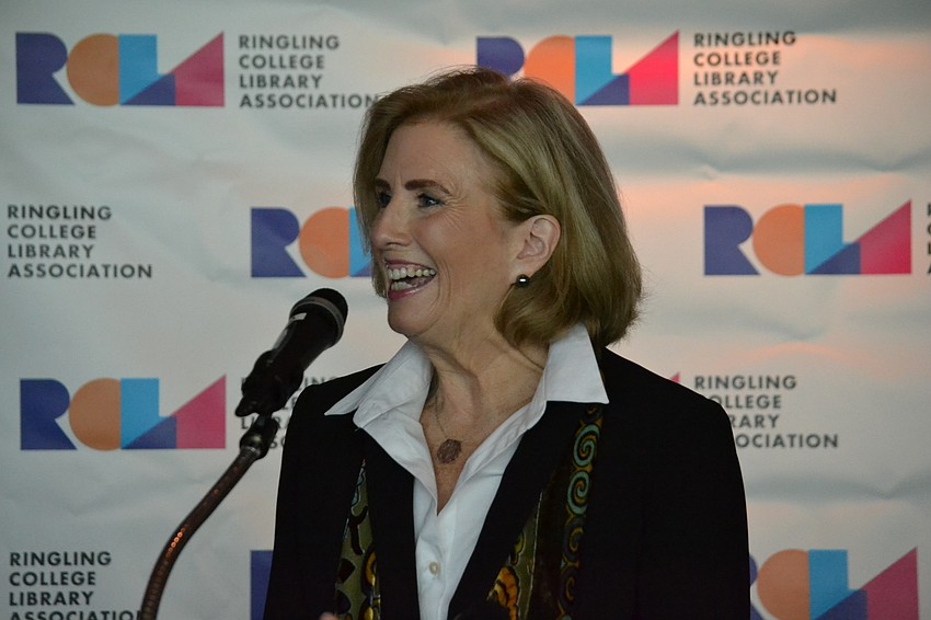 RCLA Town Hall Chair Chris Cremer addresses guests at the start of the luncheon Q&A session.