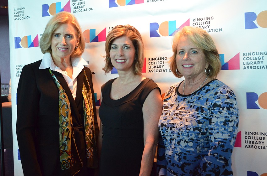 RCLA Town Hall Chair Chris Cremer with guest moderator Sharyl Attkisson and RCLA Board President Renee Eppard