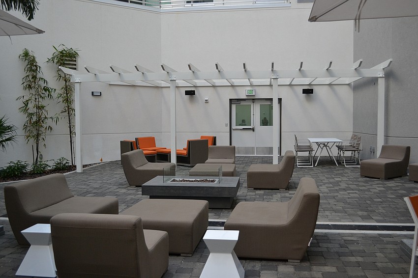 The courtyard area dubbed the Backyard can serve as an event venue.