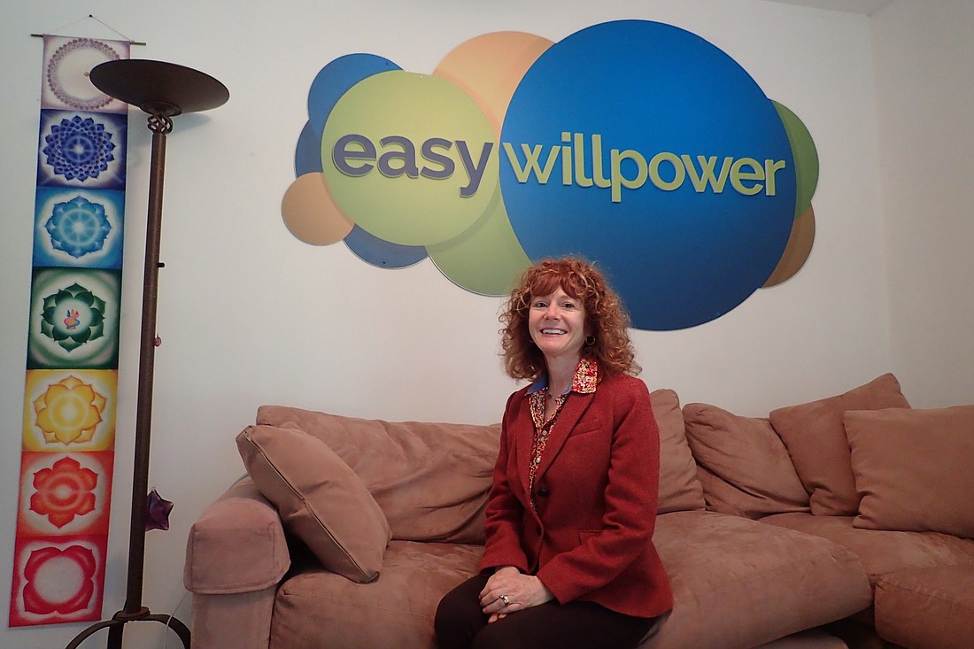 Rena Greenberg, owner of EasyWillpower.com, in her home on Siesta Key.